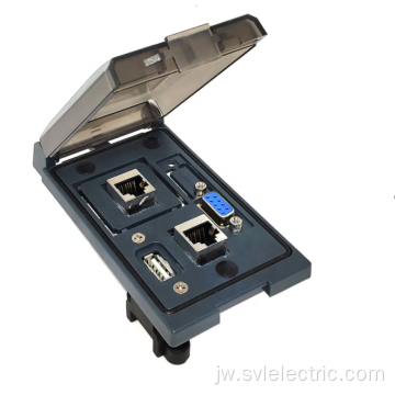 Kombinasi soket multi panel RJ45 Jack lan D-SUB